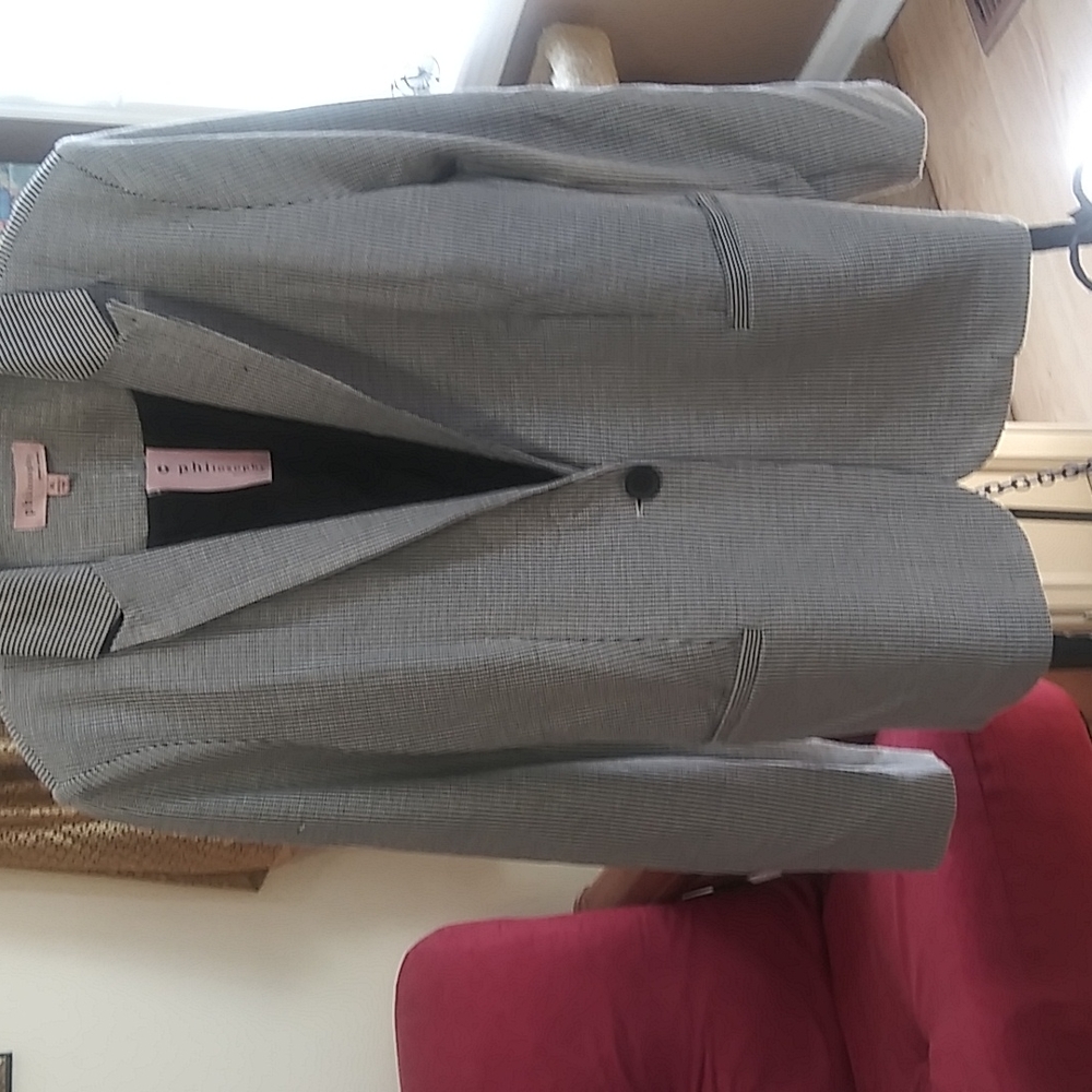 Ladies XL Blazer-black and white houndstooth